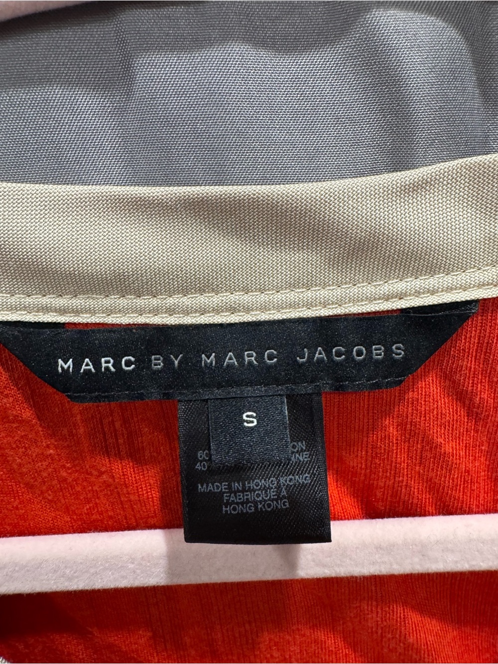 Marc by Marc Jacobs Red Tank Top with Cream Ruffle Placket - Picture 3 of 3